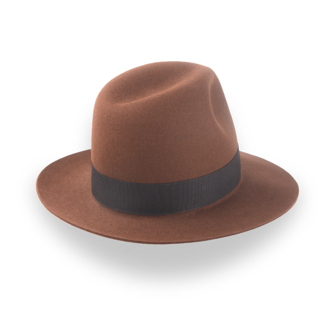 Light Brown Custom Indiana Jones Hat in Premium Fur Felt | The Raider - Agnoulita Hats 4