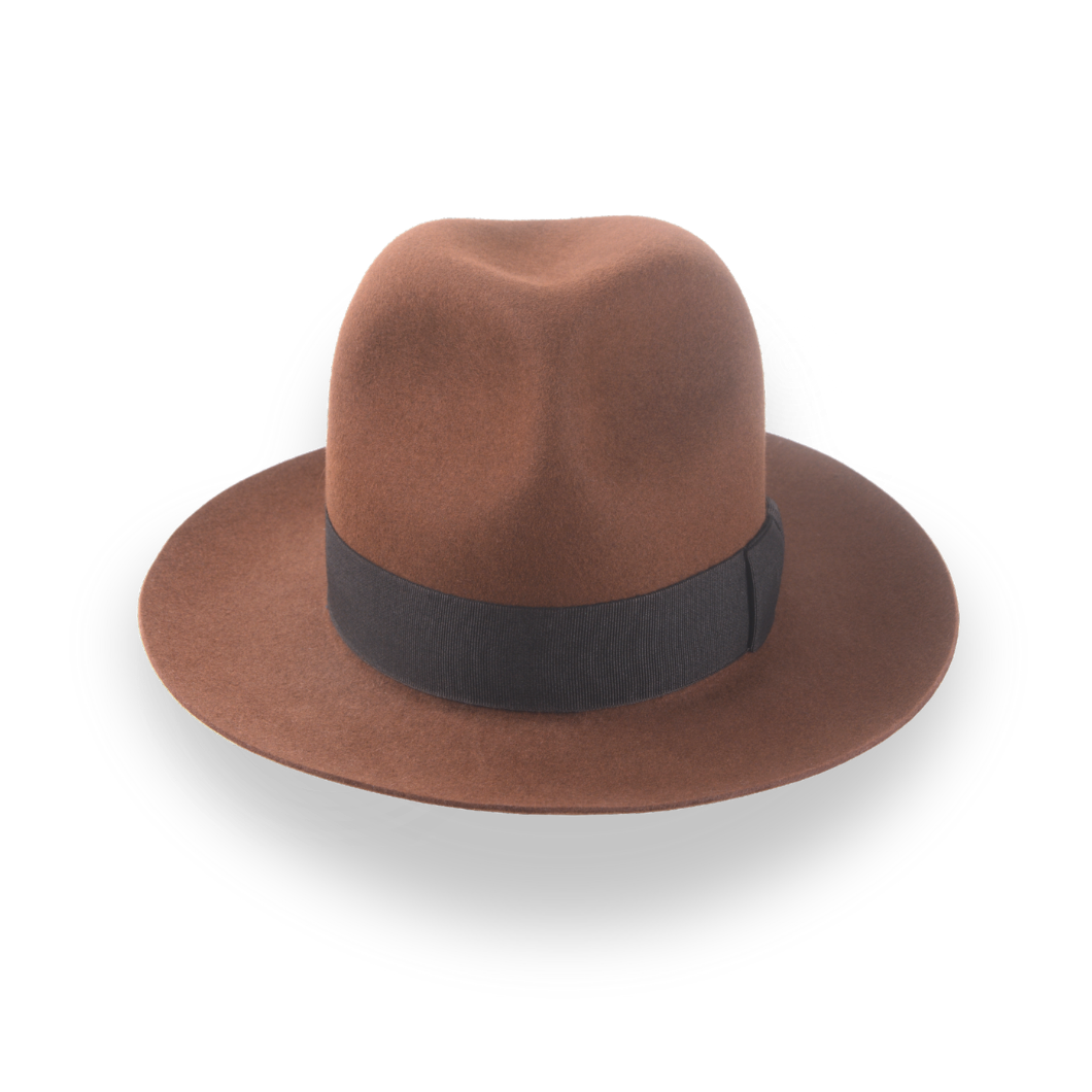 Light Brown Custom Indiana Jones Hat in Premium Fur Felt | The Raider - Agnoulita Hats 6