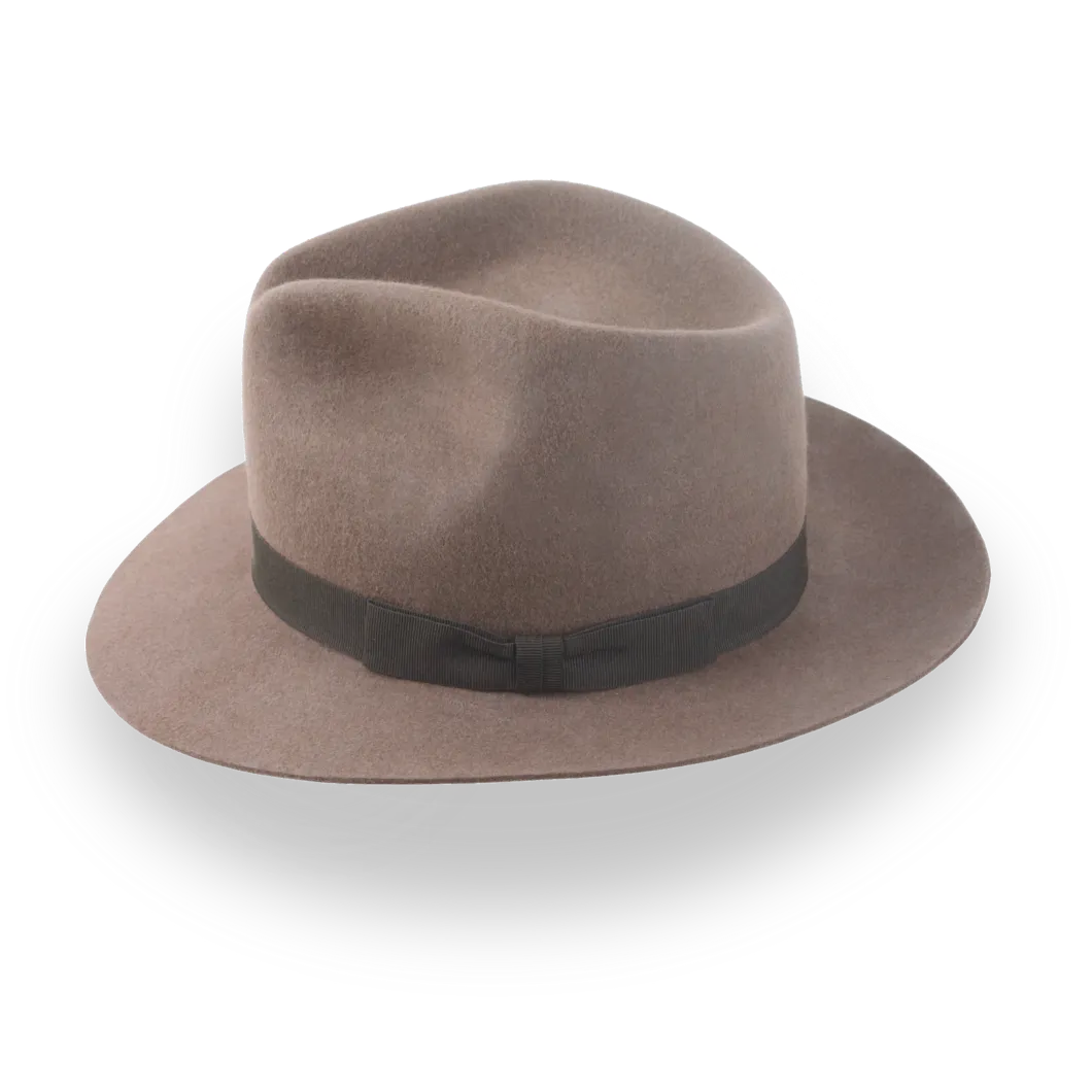 Light Brown Outback Fedora Hat in Durable Fur Felt | The Desperado - Agnoulita Hats 2