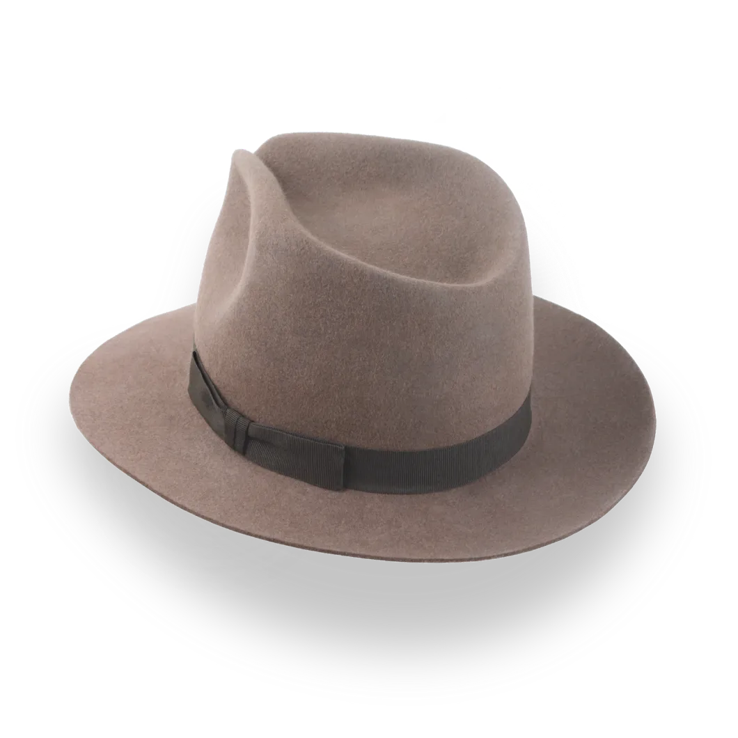 Light Brown Outback Fedora Hat in Durable Fur Felt | The Desperado - Agnoulita Hats 3