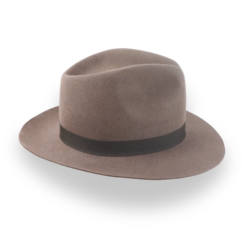 Light Brown Outback Fedora Hat in Durable Fur Felt | The Desperado - Agnoulita Hats 5