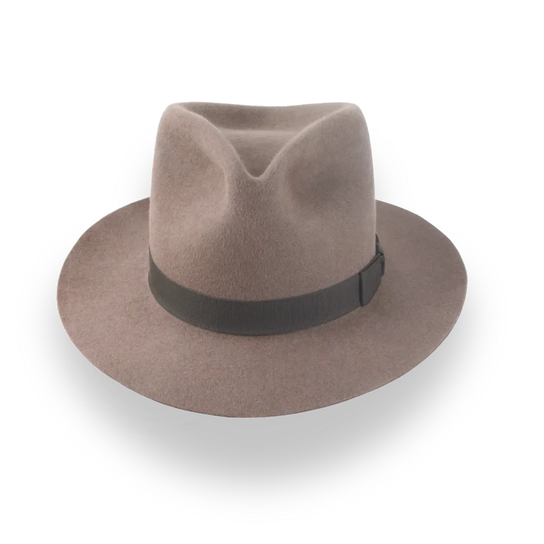 Light Brown Outback Fedora Hat in Durable Fur Felt | The Desperado - Agnoulita Hats 6