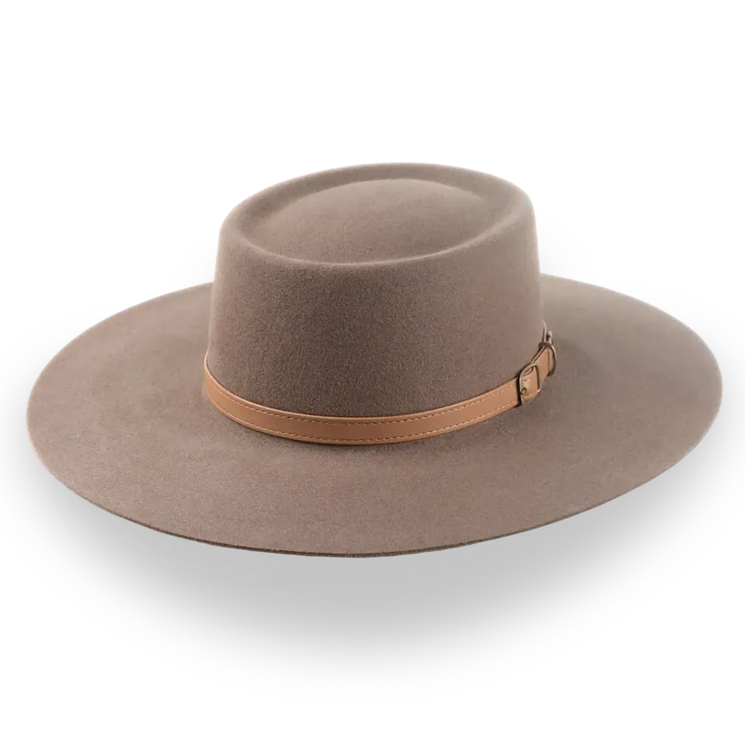 Light Brown Wide Brim Vaquero Cowboy Hat | The Mojave - Agnoulita Hats 1