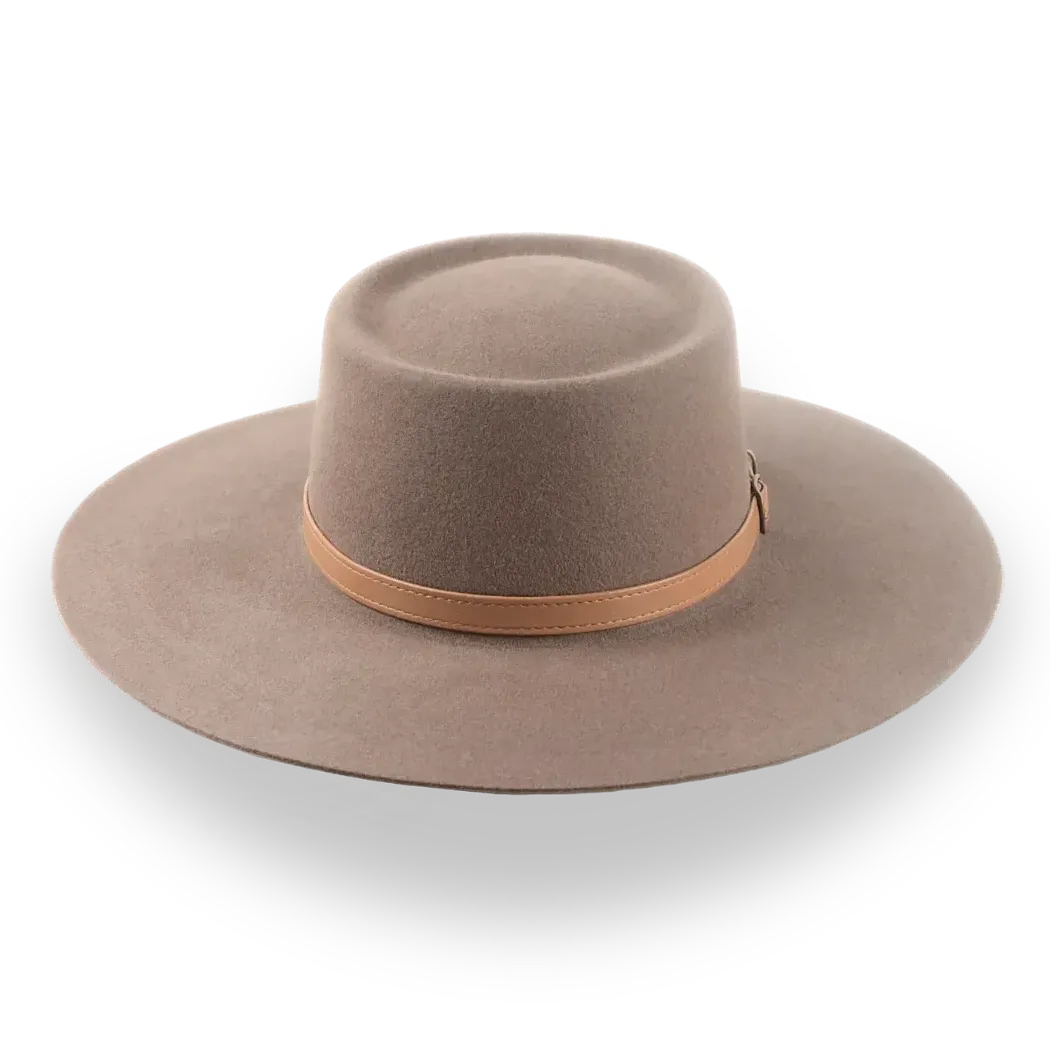 Light Brown Wide Brim Vaquero Cowboy Hat | The Mojave - Agnoulita Hats 6