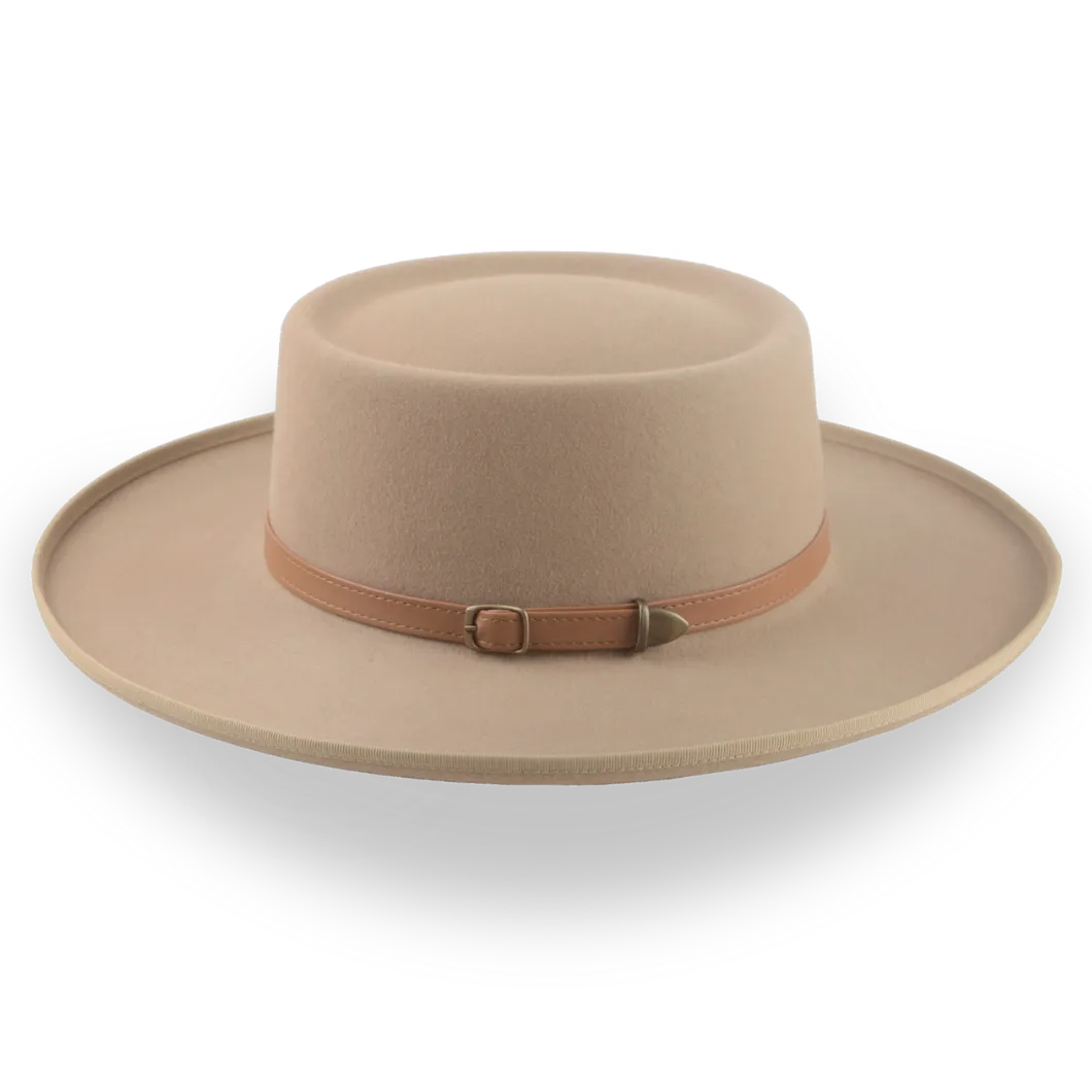 Light Camel Western Gambler Hat with Rolled Brim | The Vista - Agnoulita Hats 2