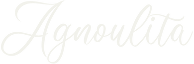 Agnoulita Hats white logo
