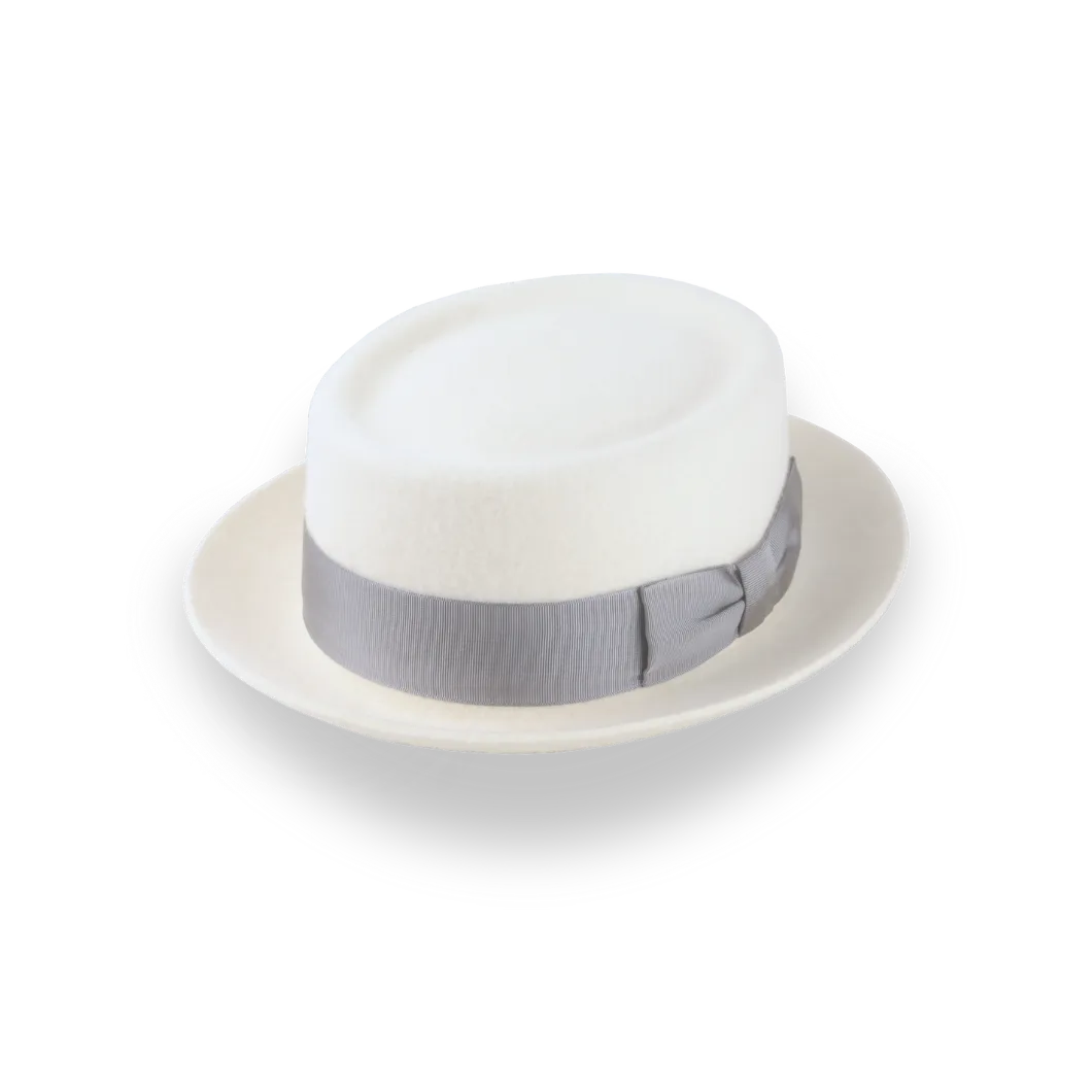 Off-White Porkpie Hat in Premium Wool Felt | The Antico - Agnoulita Hats 1