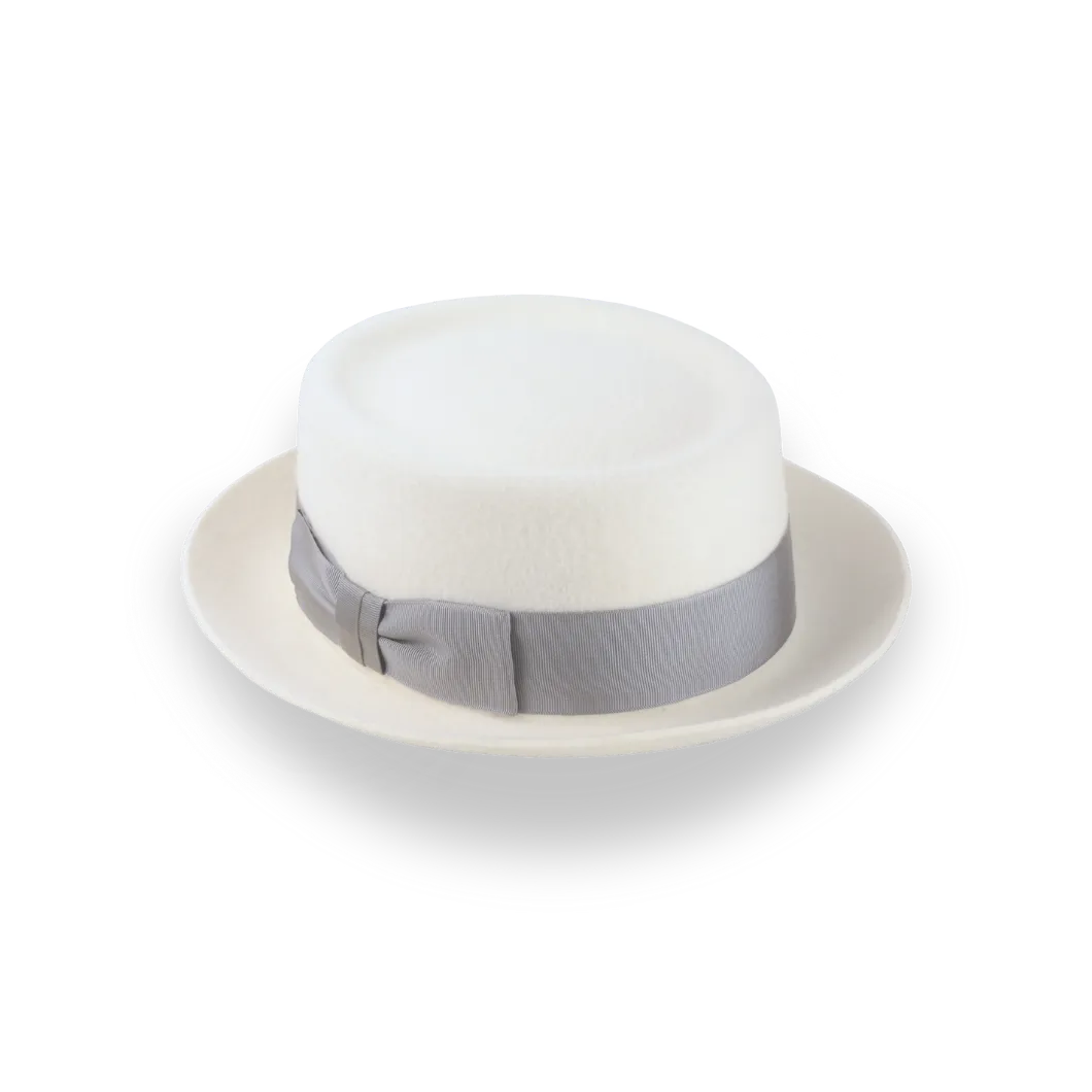 Off-White Porkpie Hat in Premium Wool Felt | The Antico - Agnoulita Hats 3