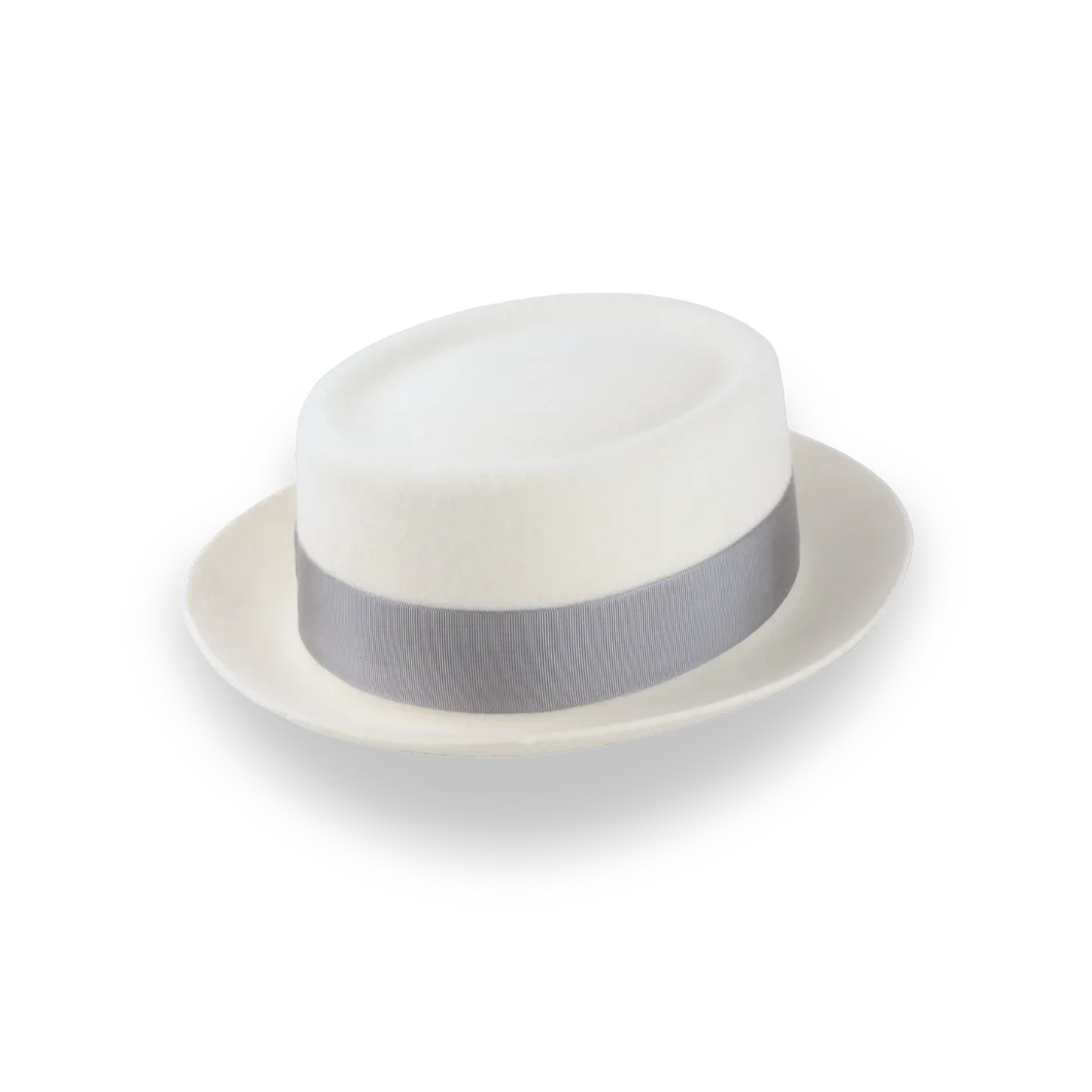 Off-White Porkpie Hat in Premium Wool Felt | The Antico - Agnoulita Hats 4