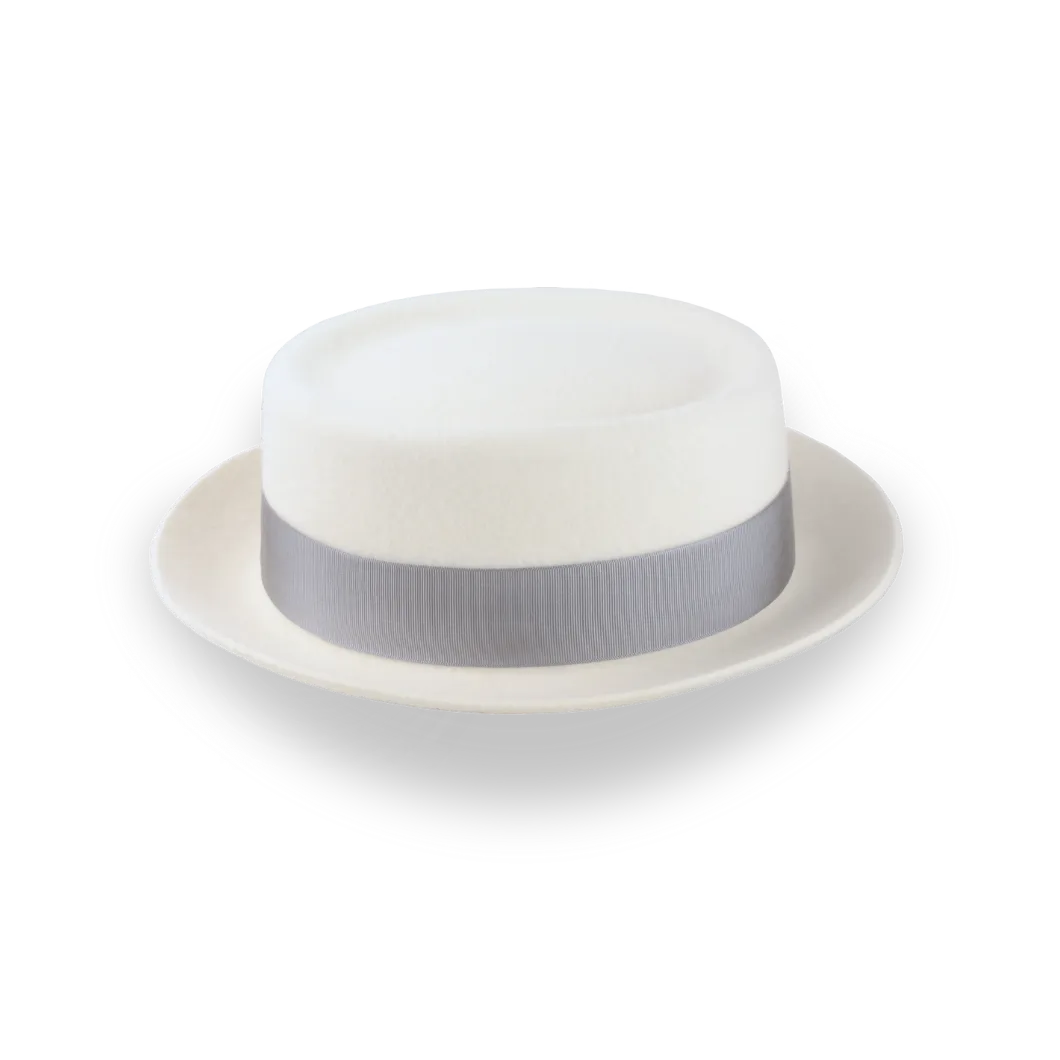 Off-White Porkpie Hat in Premium Wool Felt | The Antico - Agnoulita Hats 5