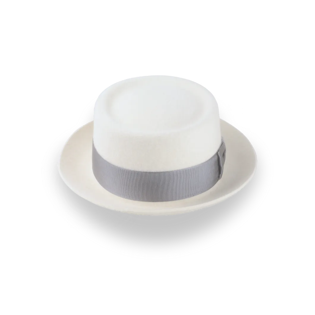Off-White Porkpie Hat in Premium Wool Felt | The Antico - Agnoulita Hats 6