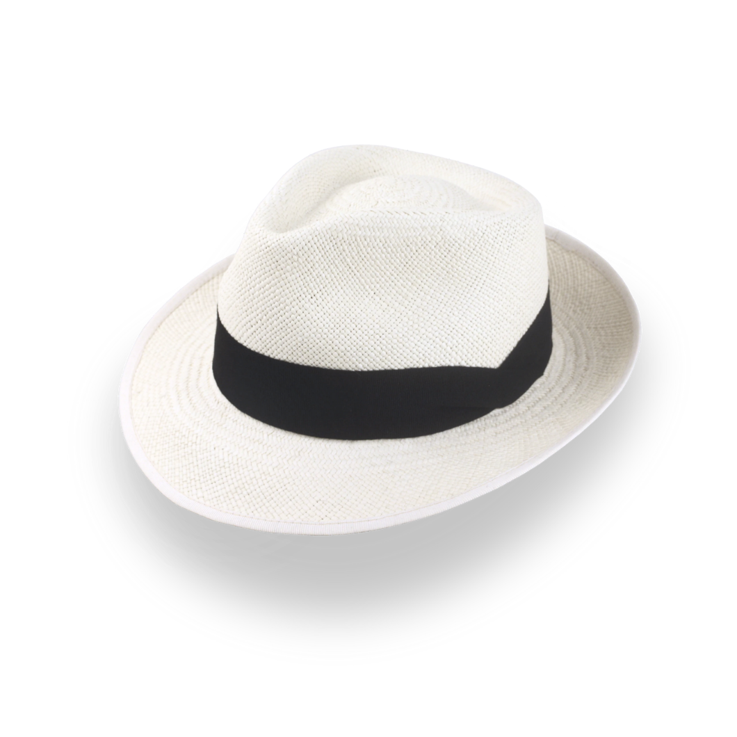 Off-White Trilby Panama Fedora Hat in Toquilla Straw | The Viento - Agnoulita Hats 1
