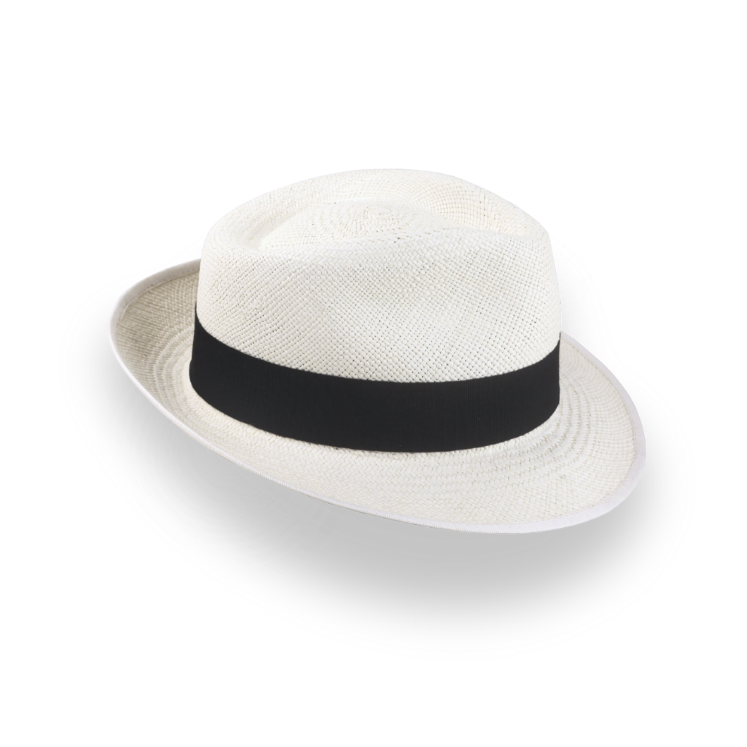 Off-White Trilby Panama Fedora Hat in Toquilla Straw | The Viento - Agnoulita Hats 5