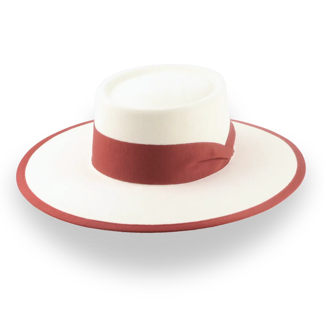 Luxury Off-White Vaquero Cowboy Hat in Durable Fur Felt | The Baron - Agnoulita Hats 1