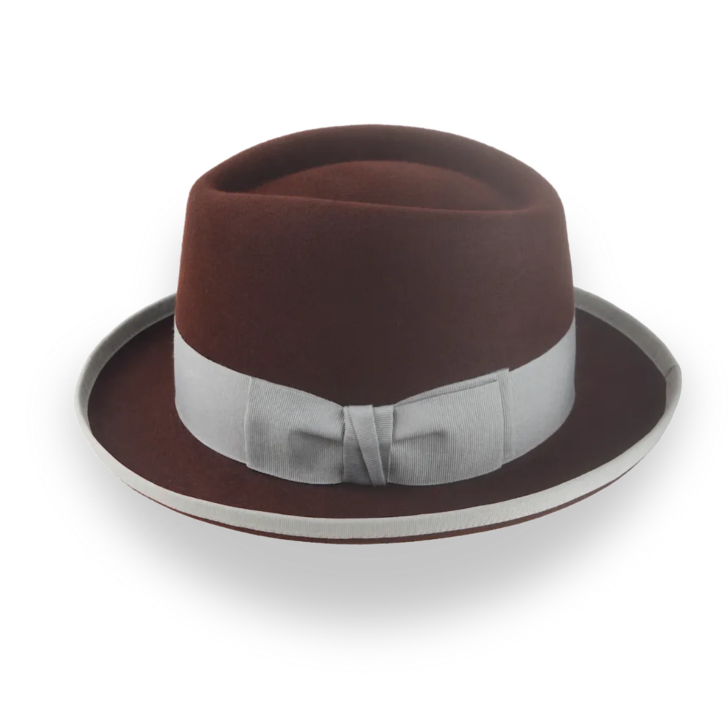 Oxblood Teardrop Crown Homburg Hat in Fur Felt | The Marathon - Agnoulita Hats 2