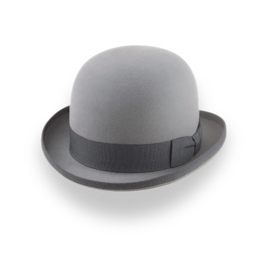 Pewter Grey Men's Bowler Hat in Stylish Fur Felt | The Coke - Agnoulita Hats 1