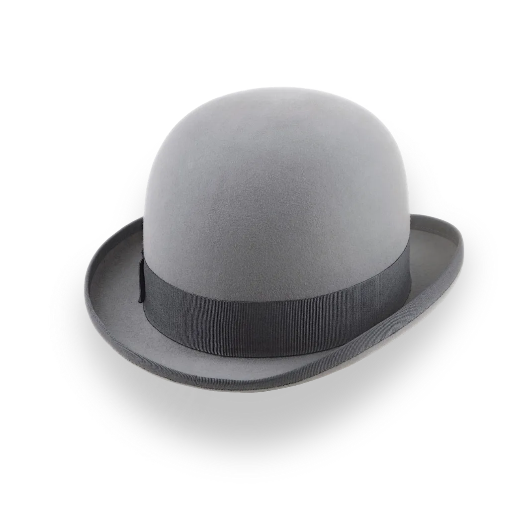 Pewter Grey Men's Bowler Hat in Stylish Fur Felt | The Coke - Agnoulita Hats 4
