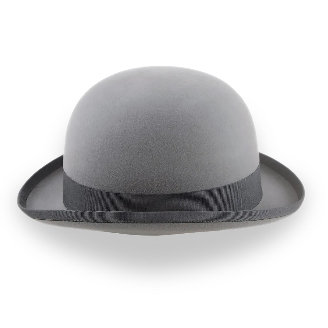 Pewter Grey Men's Bowler Hat in Stylish Fur Felt | The Coke - Agnoulita Hats 5