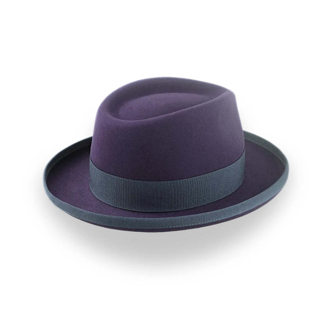 Short Rolled Brim Fedora in Luxurious Beaver Fur Felt | The Leonardo - Agnoulita Hats 4