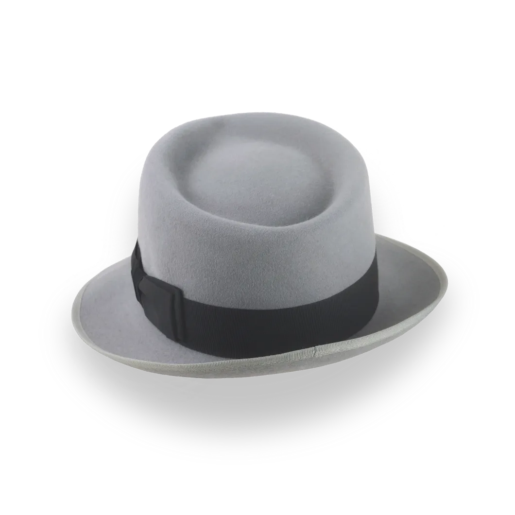 Stylish Bogart Fedora Hat in Grey Fur Felt | The Gin Joint - Agnoulita Hats 3