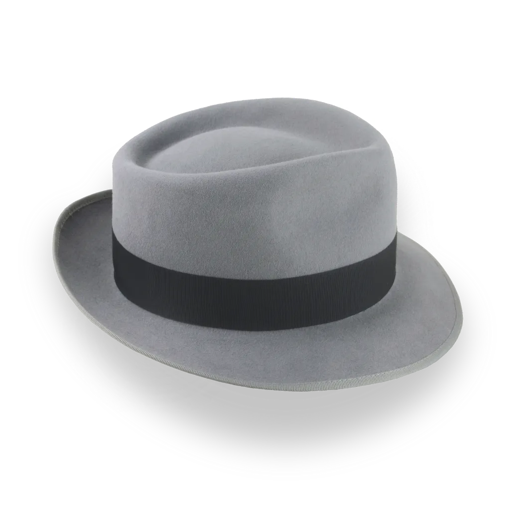 Stylish Bogart Fedora Hat in Grey Fur Felt | The Gin Joint - Agnoulita Hats 5