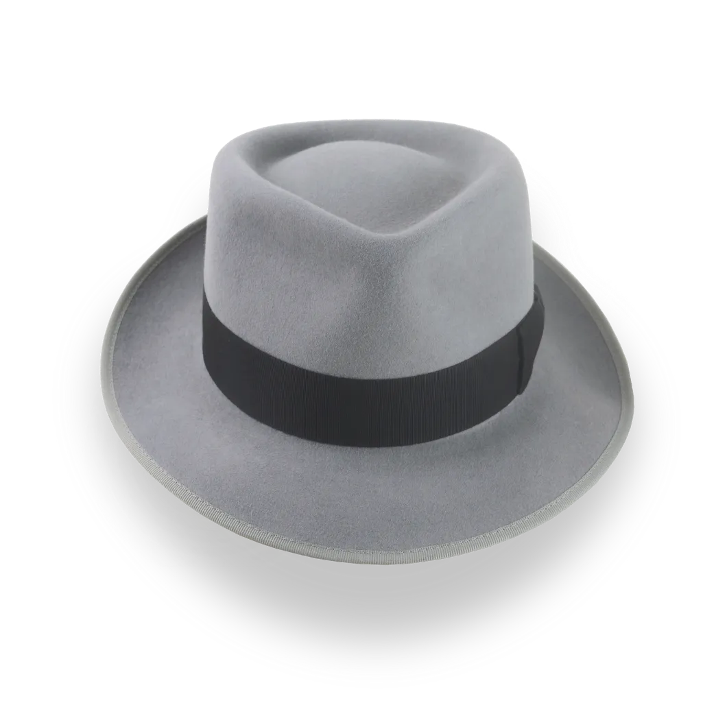 Stylish Bogart Fedora Hat in Grey Fur Felt | The Gin Joint - Agnoulita Hats 6