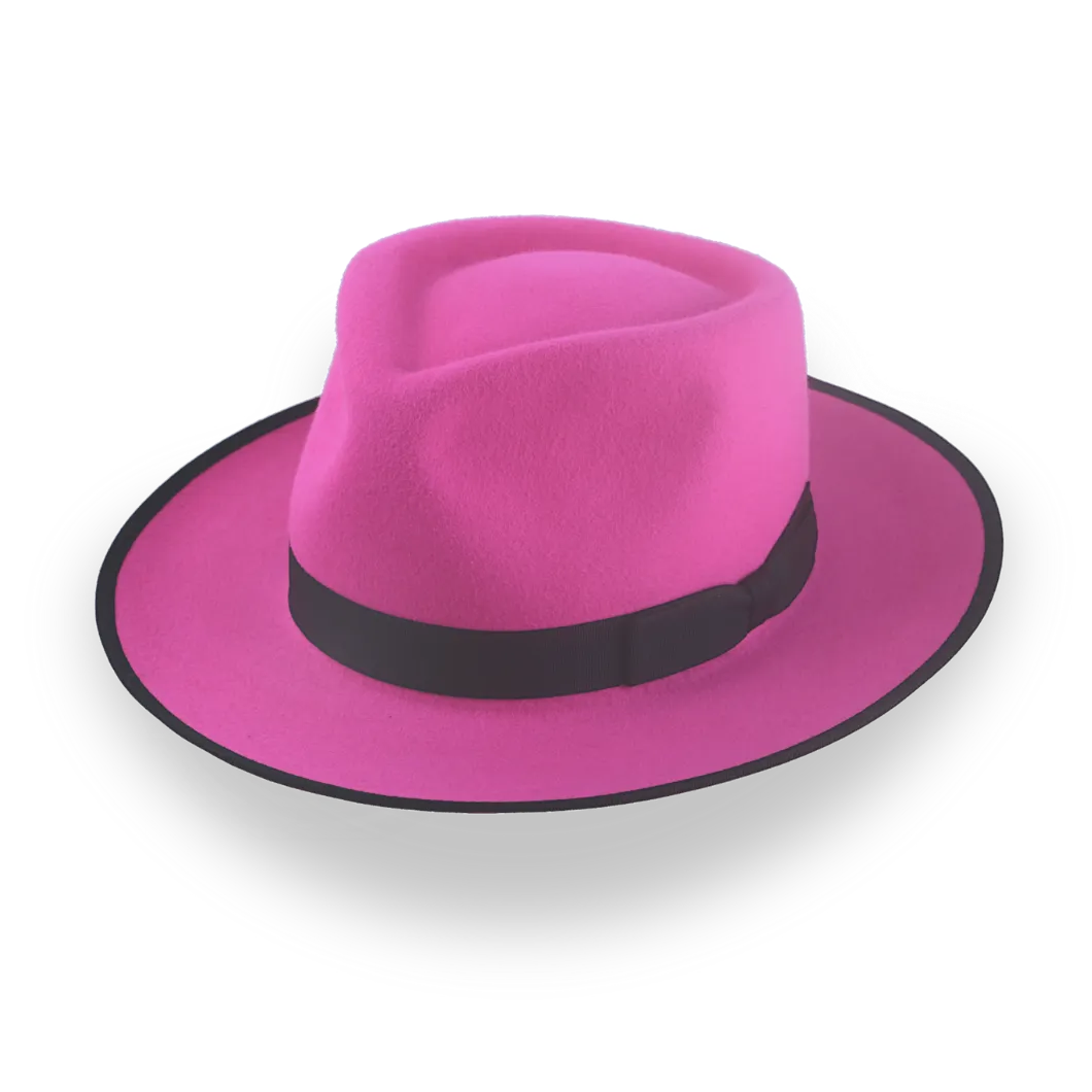 Stylish Fuchsia Fedora Hat with Custom Fit | The Equinox - Agnoulita Hats 1