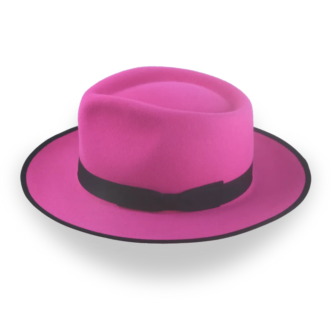 Stylish Fuchsia Fedora Hat with Custom Fit | The Equinox - Agnoulita Hats 2