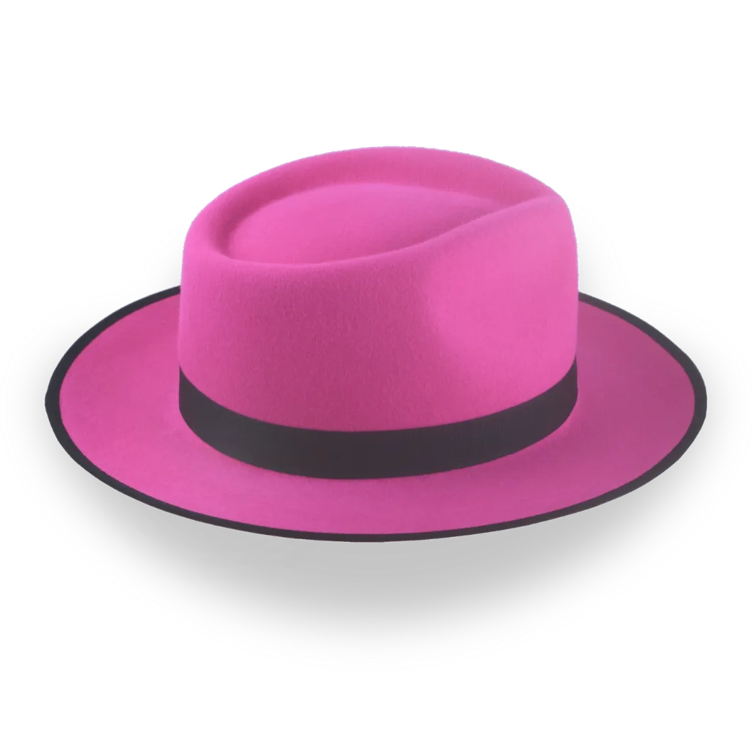 Stylish Fuchsia Fedora Hat with Custom Fit | The Equinox - Agnoulita Hats 5
