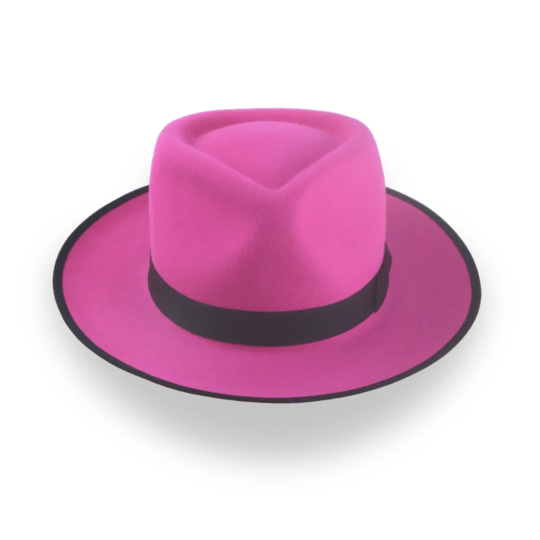 Stylish Fuchsia Fedora Hat with Custom Fit | The Equinox - Agnoulita Hats 6