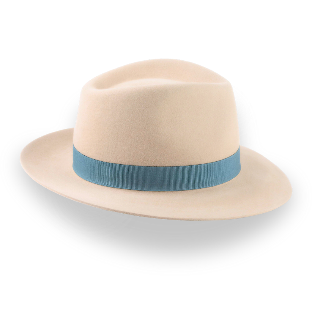 Tan Fedora for Men In Exclusive Crown Shape | The Drake - Agnoulita Hats 5
