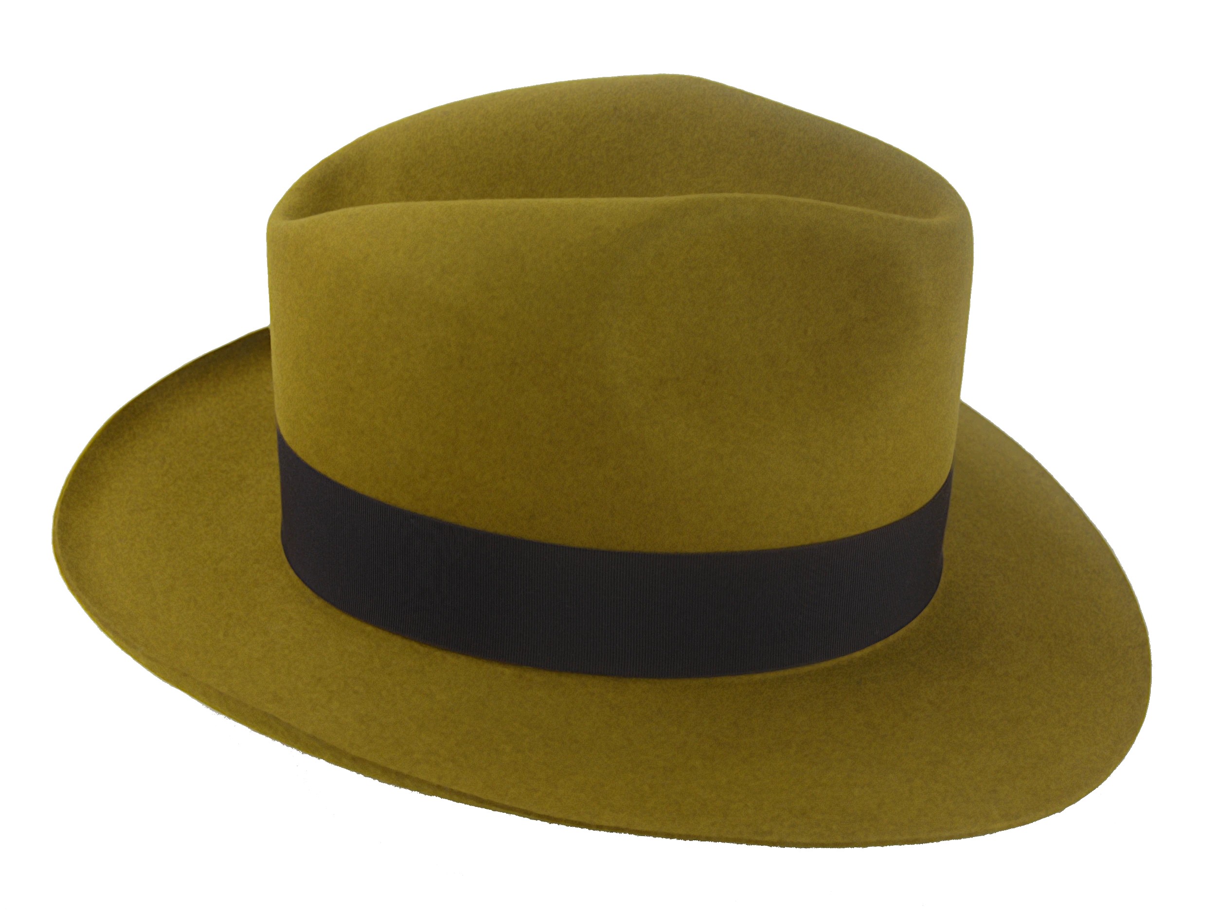 The Chacho: Detailed image highlighting the 2 3/4" raw-edge fedora snap brim | Agnoulita Hats