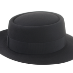 The Cosmo: Detailed view of the 2 3/8" raw-edge fedora snap brim | Agnoulita Hats