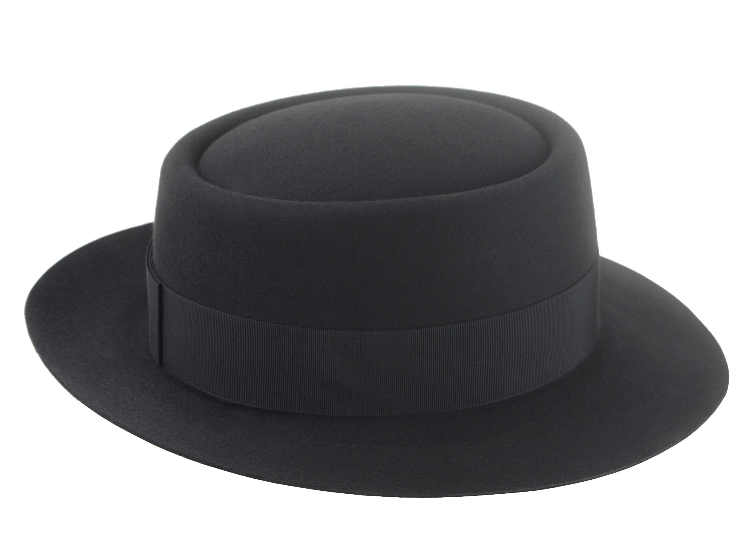 The Cosmo: Detailed view of the 2 3/8" raw-edge fedora snap brim | Agnoulita Hats
