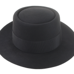 The Cosmo: Close-up of the flat telescope crown and smooth felt finish | Agnoulita Hats