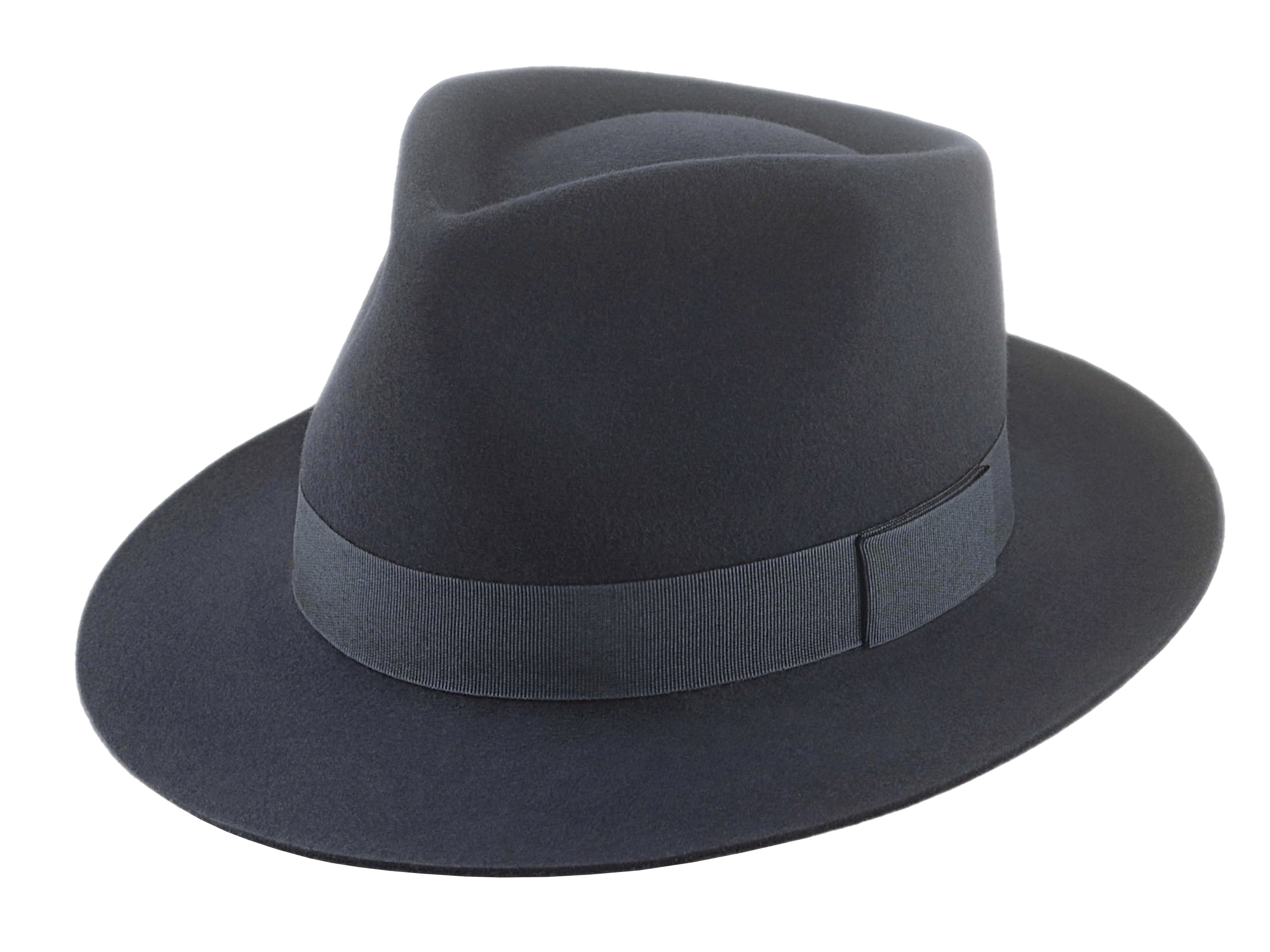 Classic Teardrop Fedora | The DIPLOMAT | Custom Handmade Hats Agnoulita Hats 1 | Dark Grey, Rabbit fur felt, Teardrop, Unisex Fedora