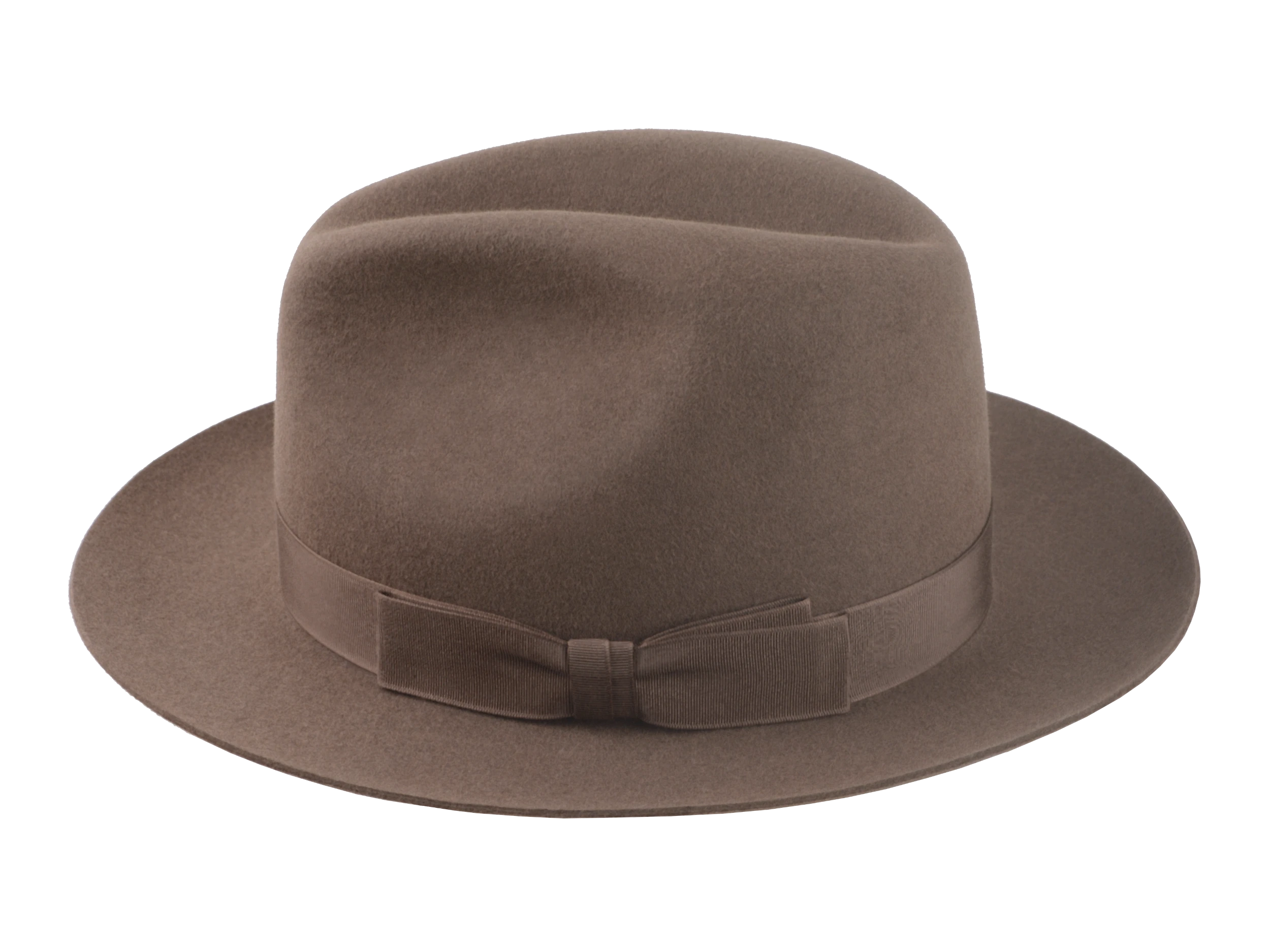 The Fortis: Detailed view of the 1 1/4" hickory grosgrain ribbon hatband for elegant contrast | Agnoulita Hats