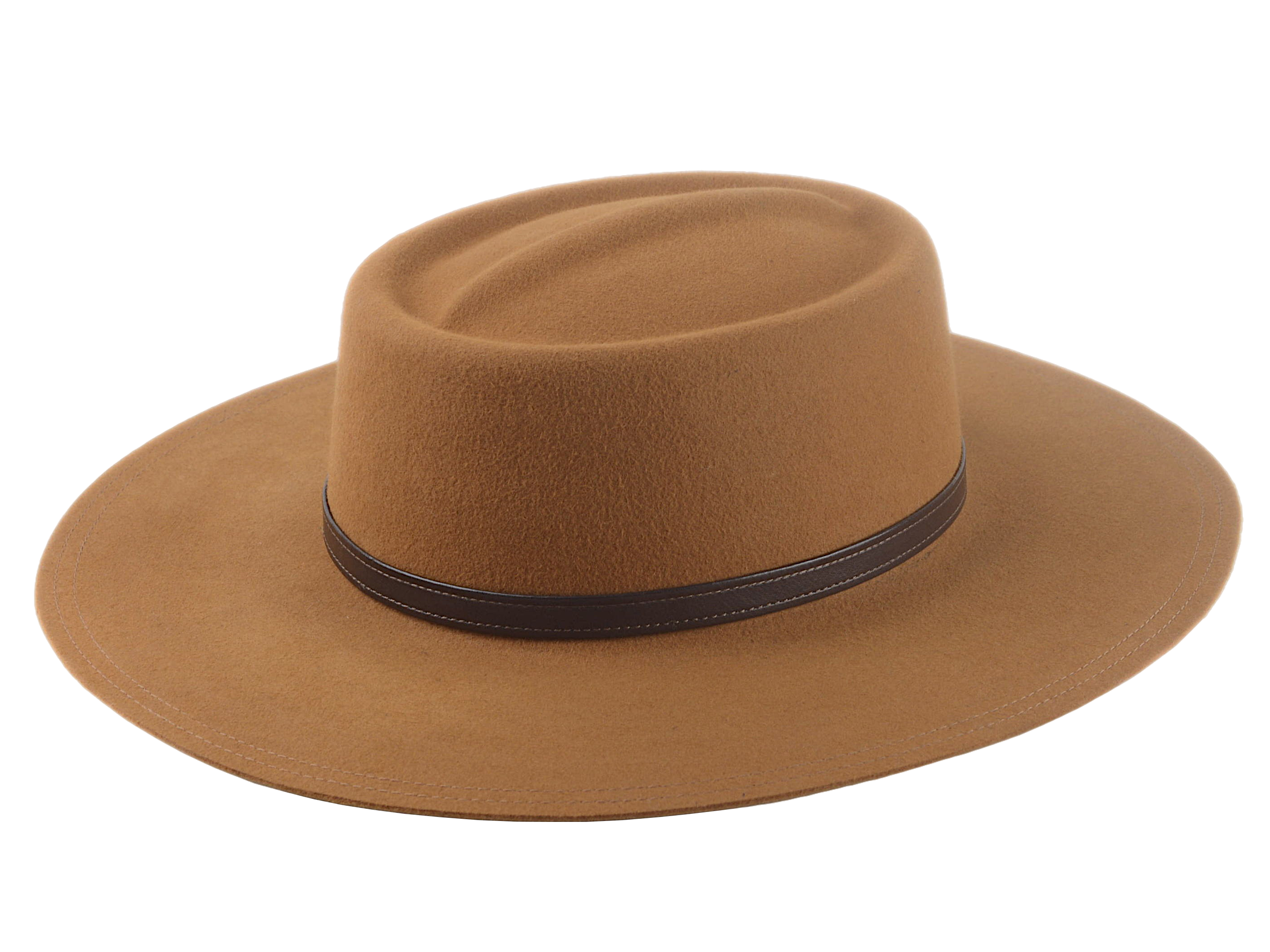 Western Style Gamblers Hat | The GAMBLER DELUXE | Custom Handmade Hats Agnoulita Hats 4 | Burnt Orange, Rabbit fur felt, Telescope, Western Style