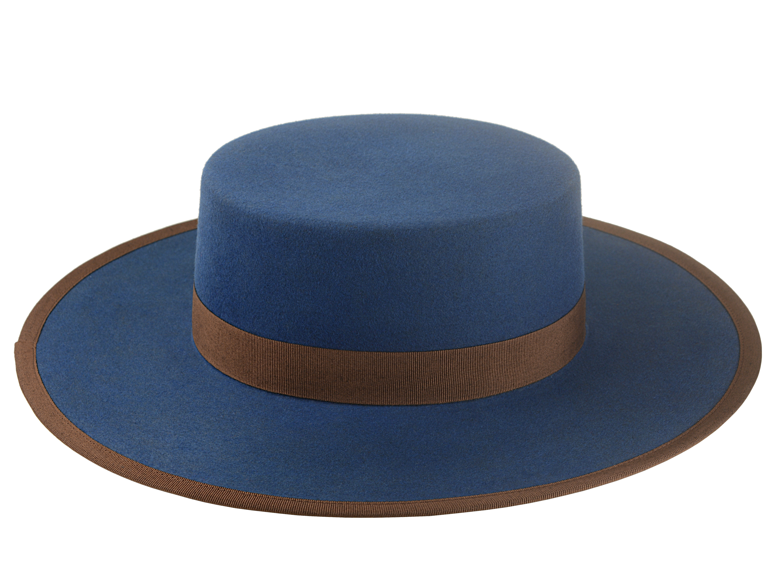Fur Felt Bolero Hat | The GAUCHO | Custom Handmade Hats Agnoulita Hats 5 | Blue, Rabbit fur felt, Western Style, Yale Blue
