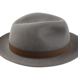 The Icon: Side profile of the fedora showing the harmony between felt and ribbon color | Agnoulita Hats