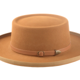 The ITHACA | Agnoulita Custom Handmade Hats Agnoulita Hats 2 | Ginger Brown, Rabbit fur felt, Telescope, Western Style