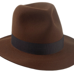 The RAIDER | Agnoulita Custom Handmade Hats Agnoulita Hats 6 | Brown, Explorer, Men's Fedora, Rabbit fur felt
