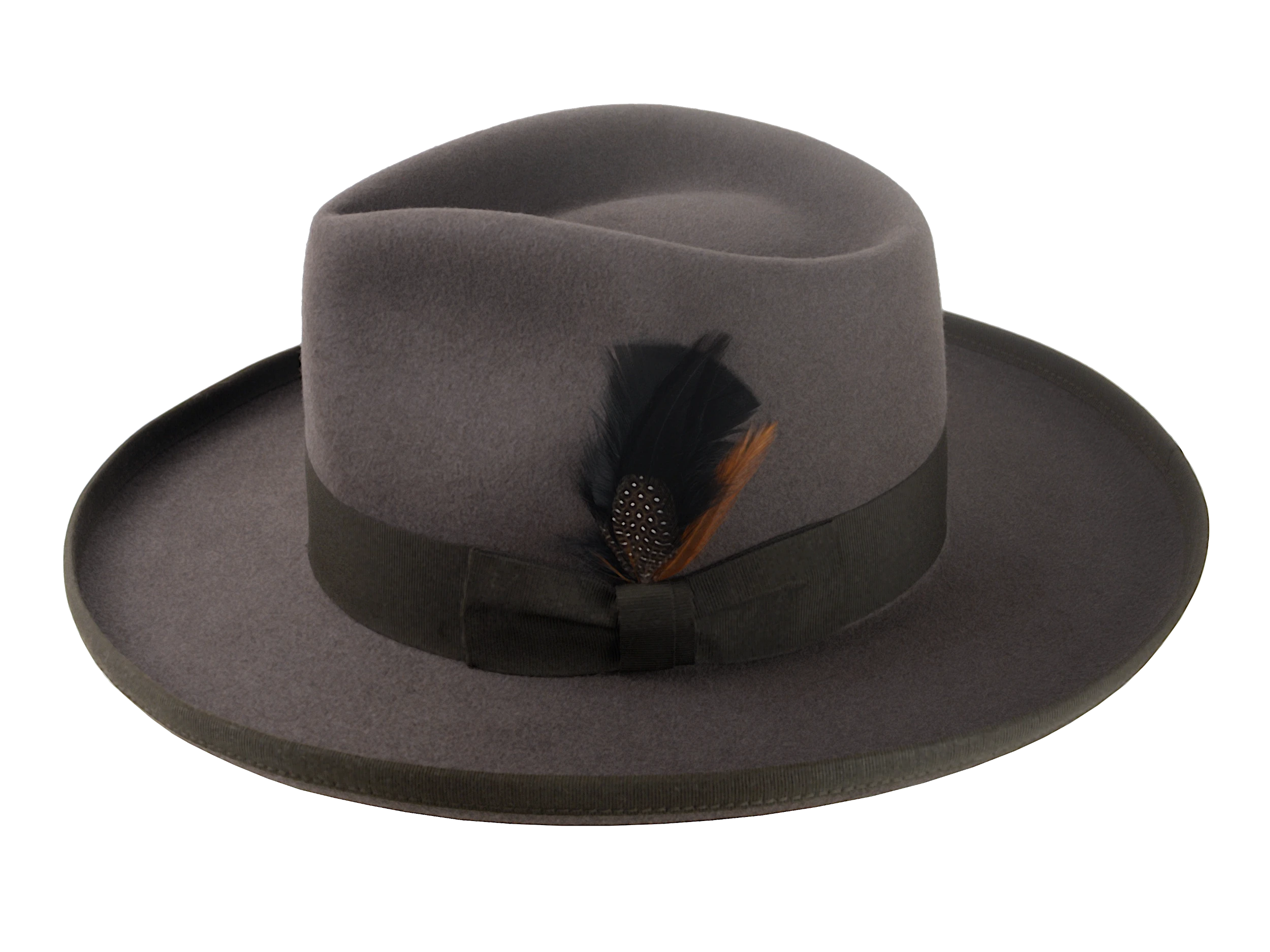 The Rooster: Focus on the 1 1/2" grosgrain ribbon hatband detail | Agnoulita Hats