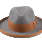 The Solaris -  Premium Fur Felt Wide-Brim Fedora Tailored for Men with Center Dent Crown and Rolled Brim | Agnoulita Quality Custom Hats 6