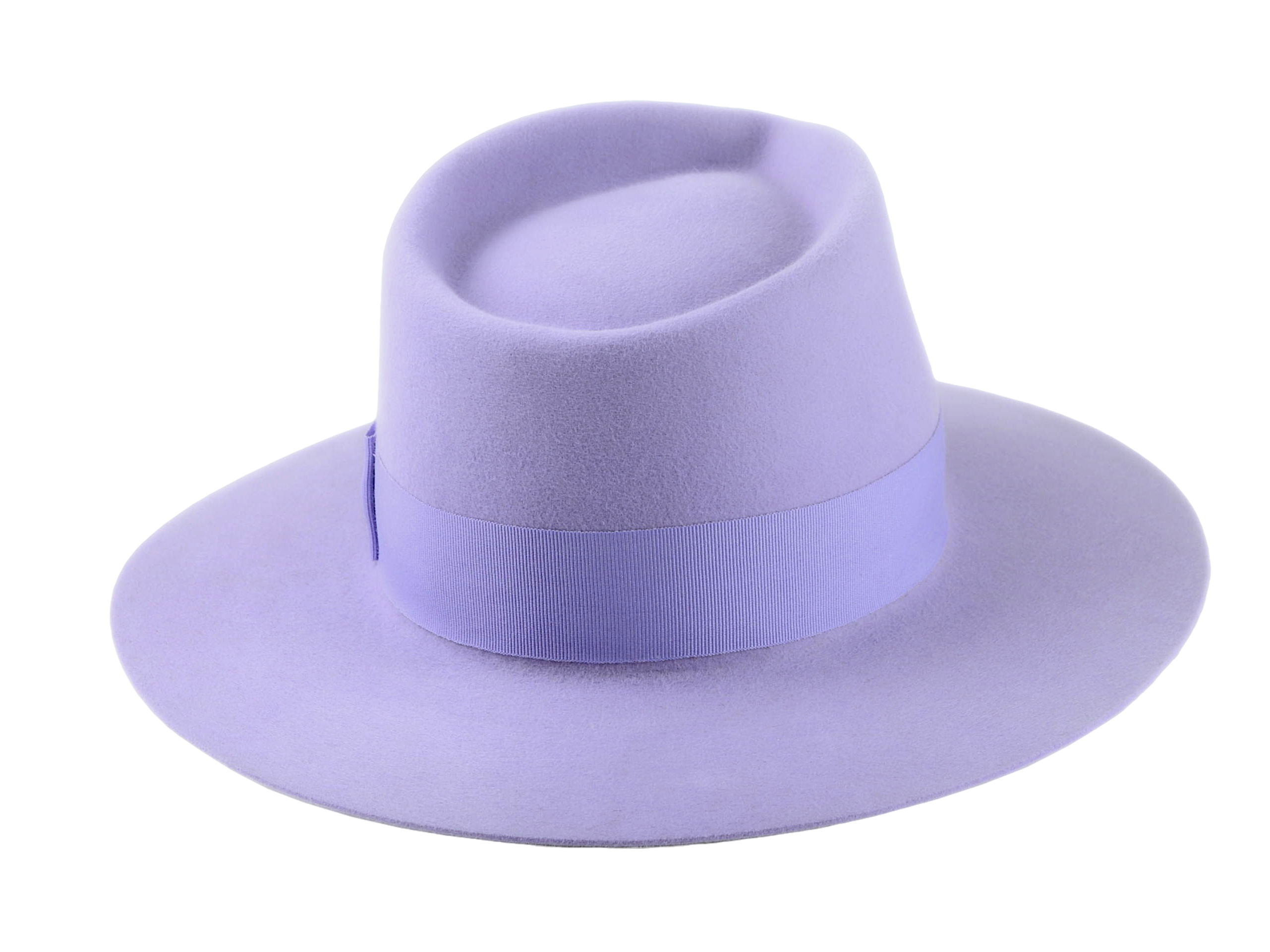 The SOLO | Agnoulita Custom Handmade Hats Agnoulita Hats 4 | Lilac, Purple, Rabbit fur felt, Teardrop, Wide Brim Fedora