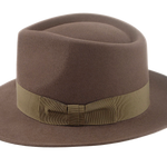 The SOVEREIGN | Agnoulita Custom Handmade Hats Agnoulita Hats 2 | Dark Taupe, Men's Fedora, Rabbit fur felt, Teardrop