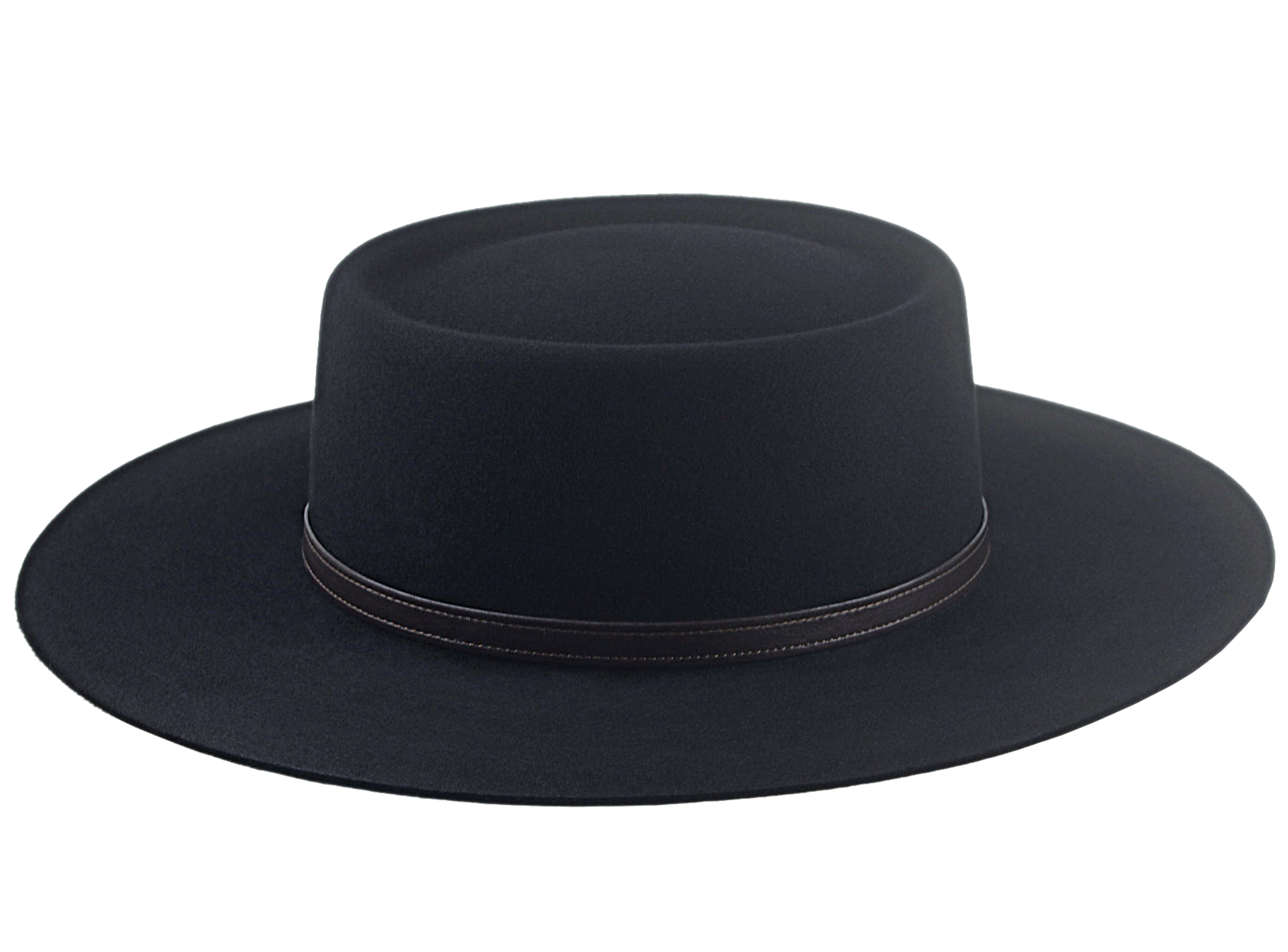 The TASCO | Agnoulita Custom Handmade Hats Agnoulita Hats 5 | Black, Rabbit fur felt, Telescope, Western Style