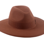 The TAYLOR | Agnoulita Custom Handmade Hats Agnoulita Hats 6 | Center-dent, Rabbit fur felt, Rust, Wide Brim Fedora
