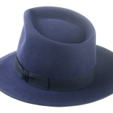 Tony - The Gentleman's Fedora | Agnoulita Hats Agnoulita Hats 3 | Men's Fedora, Navy, Navy Blue, Rabbit fur felt, Teardrop
