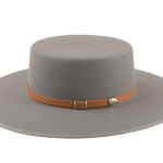 The TYCOON | Custom Handmade Western Style Hat Agnoulita Hats 2 | Grey, Pewter Grey, Rabbit fur felt, Western Style